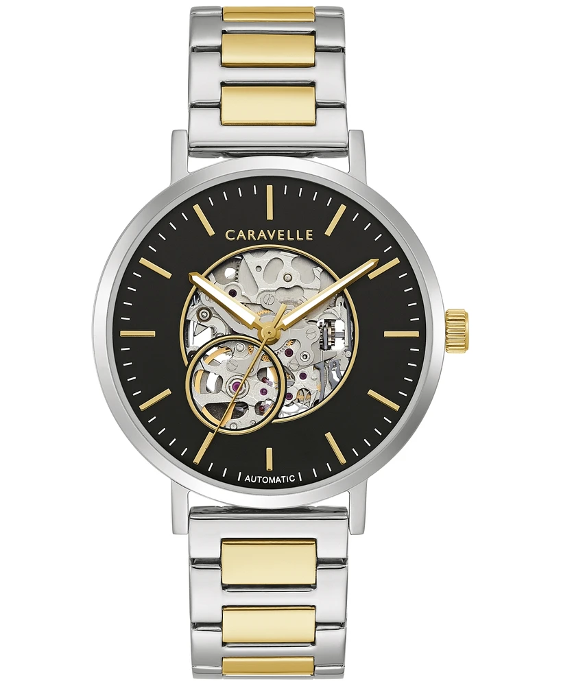Caravelle Designed by Bulova Men's Automatic Two-Tone Stainless Steel Bracelet Watch 39.5mm