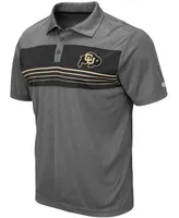 Men's Heathered Charcoal Colorado Buffaloes Wordmark Smithers Polo