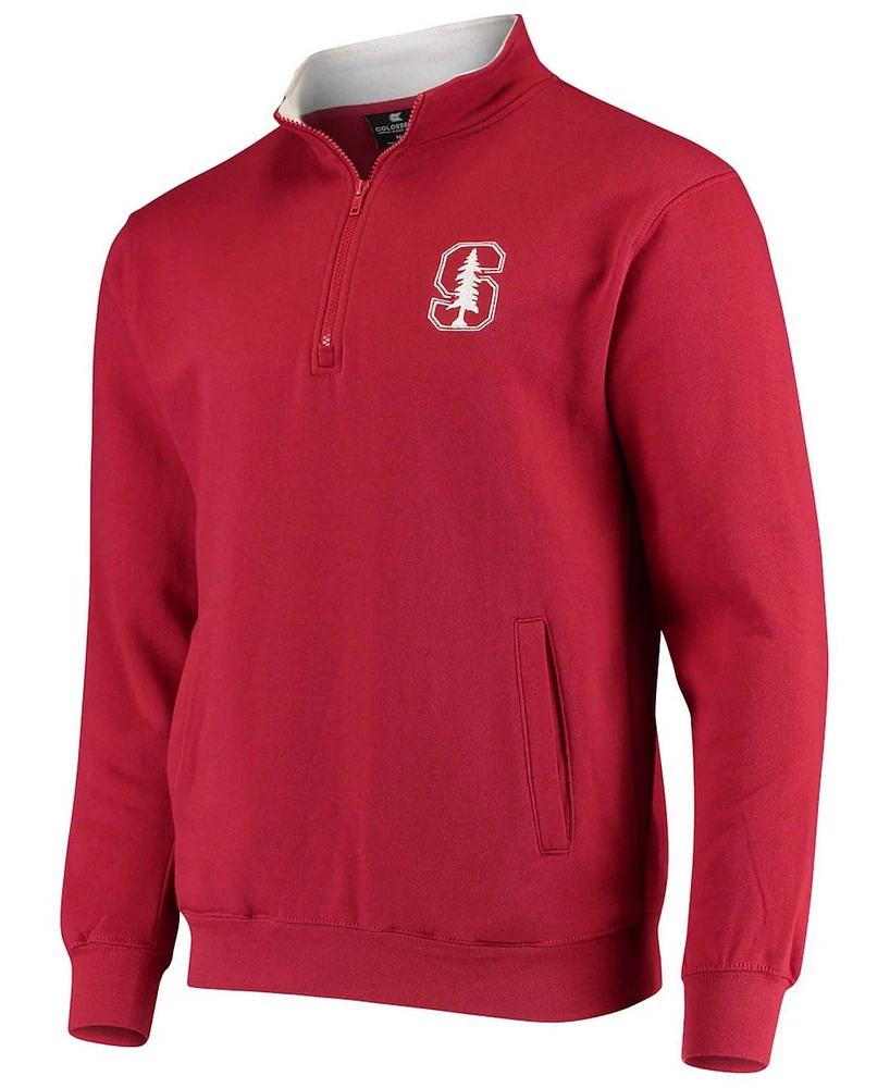 Colosseum Men's Stanford Cardinal Tortugas Logo Quarter-Zip Jacket