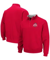 Men's Scarlet Ohio State Buckeyes Tortugas Team Logo Quarter-Zip Jacket