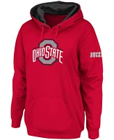 Women's Scarlet Ohio State Buckeyes Big Logo Pullover Hoodie