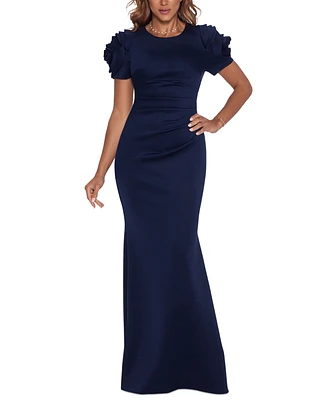 Xscape Ruched Fit & Flare Gown