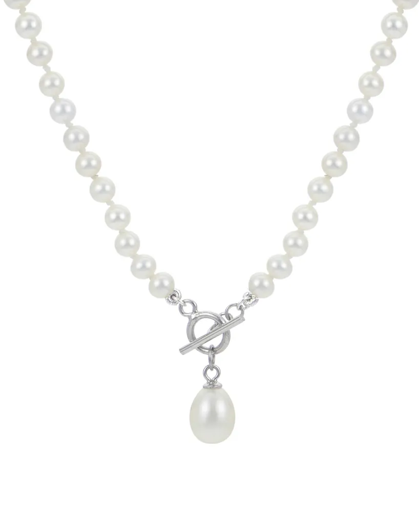 Cultured Freshwater Pearl (4-4-1/2mm & 7mm) 18" Necklace Toggle Necklace