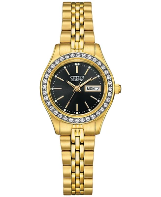 Citizen Women's Embellished Gold-Tone Stainless Steel Bracelet Watch 26mm