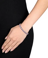Aquamarine (9-5/8 ct. t.w.) & Diamond Accent S Link Bracelet Sterling Silver