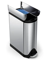 simplehuman 40 Liter Butterfly Lid Recycling Kitchen Trash Can