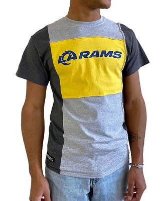 Men's Heathered Gray Los Angeles Rams Split T-shirt