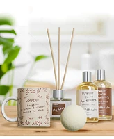 Lovery Birthday Gift Basket, Birthday Spa Gift Box, Coconut Body Care Gift Set, 15 Piece