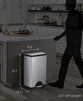 simplehuman 38 Liter Rectangular Step Kitchen Trash Can with Soft-Close Lid