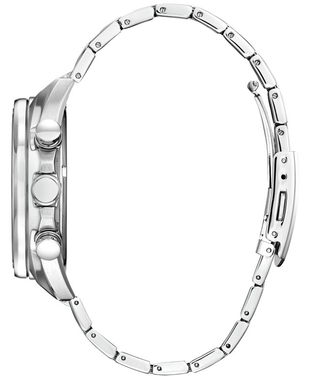 Citizen Men's Chronograph Eco Drive Sport Stainless Steel Bracelet Watch 45mm, Created for Macy's