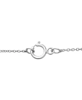 Cultured Freshwater Pearl (6mm) & Diamond Accent Swirl Heart 18" Pendant Necklace in Sterling Silver