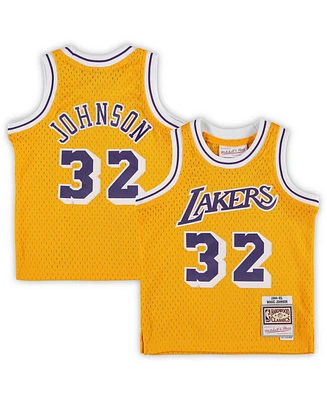 Infant Boys and Girls Magic Johnson Gold Los Angeles Lakers Retired Player Jersey