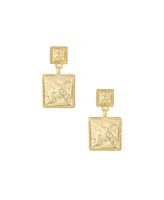 Ettika Double Square Statement Earrings