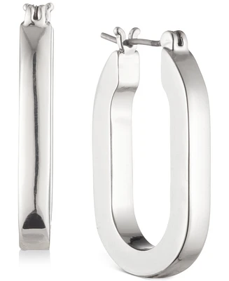 Karl Lagerfeld Paris Silver-Tone Hoop Earrings, 1"