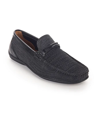 Aston Marc Men's Knit Lace-Strap Driving Loafer