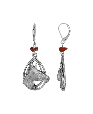 2028 Bead Horse Head Earrings