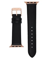 Anne Klein Women's Black Consider It Apple Peel Leather Band designed for Apple Watch 42mm (Series 1-3 only) & 44/45/46/49mm (Ultra & Ultra 2)