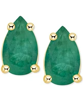 Tanzanite Pear-Shape Stud Earrings (3/8 ct. t.w.) 14k Gold (Also Emerald, Ruby & Sapphire)