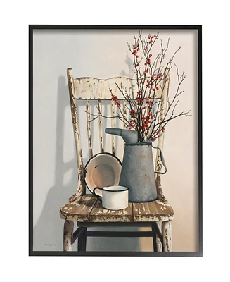 Stupell Industries Retro Rustic Things Neutral Painting Black Framed Giclee Texturized Art, 16" x 20"
