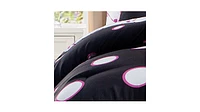 Vcny Home Sophie Polka Dot Bed in a Bag 8 Piece Comforter Set, Twin