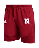 Men's Adidas Scarlet Nebraska Huskers 2021 Sideline Aeroready Training Shorts