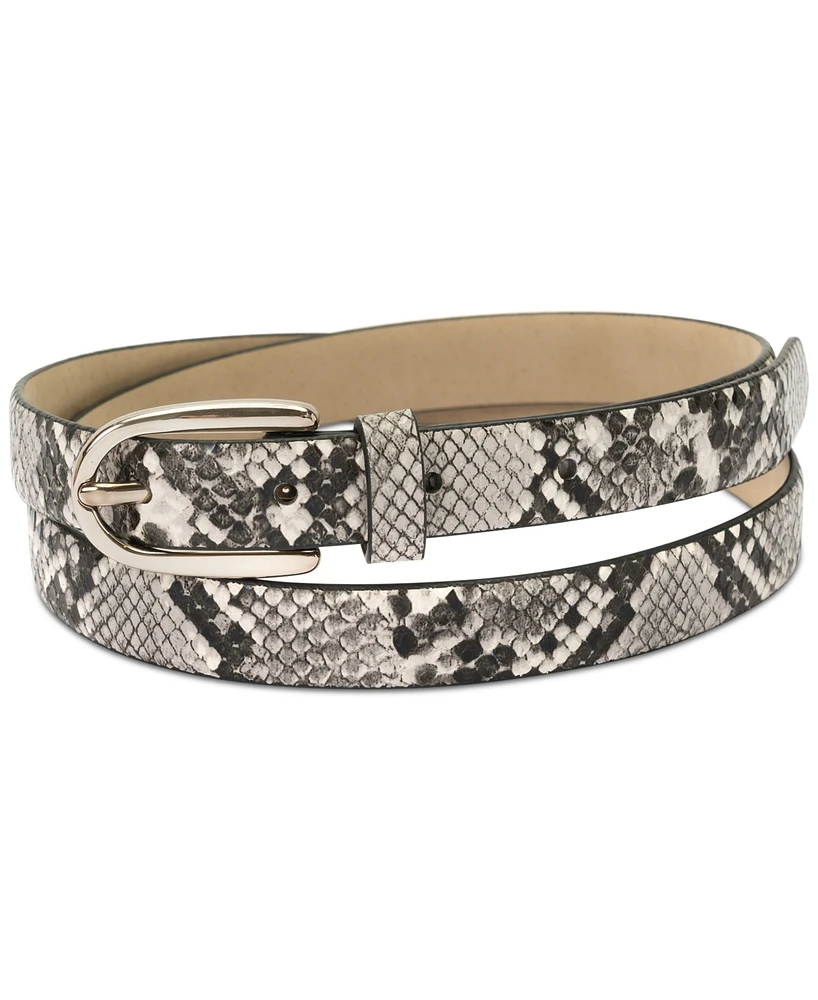 I.n.c. International Concepts 2-Pk Snake & Solid Belt, Created for Macy's