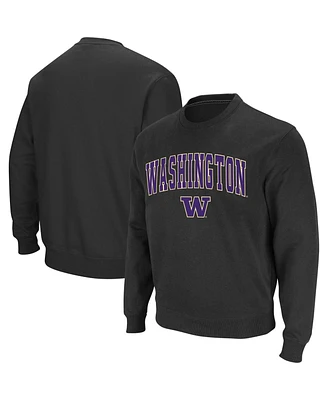 Colosseum Men's Washington Huskies Arch & Logo Crew Neck Sweatshirt