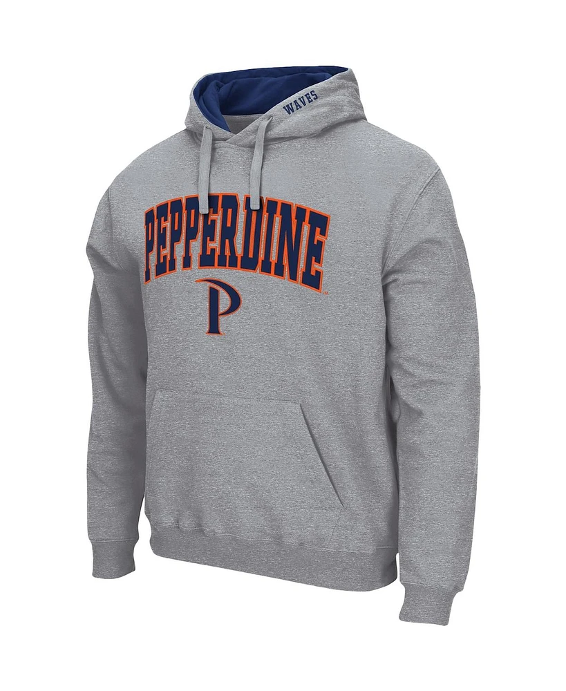 Colosseum Men's Pepperdine Waves Arch and Logo Pullover Hoodie