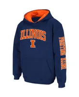 Big Boys Colosseum Navy Illinois Fighting Illini 2-Hit Team Pullover Hoodie
