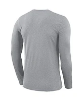 Men's Nike Gray Gonzaga Bulldogs Basketball Icon Legend Performance Long Sleeve T-shirt