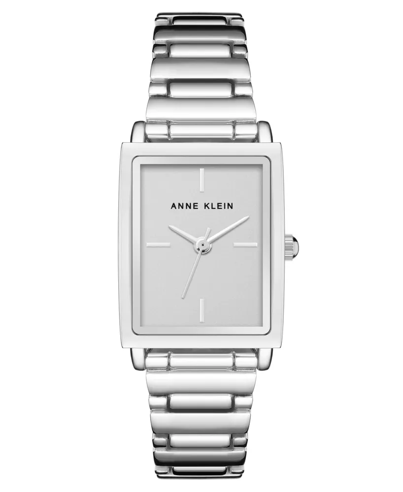 Anne Klein Women's Link Bracelet Watch in Silver-Tone Metal, 21x33.5mm