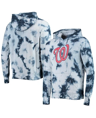 Men's New Era Navy Washington Nationals Tie-Dye Pullover Hoodie