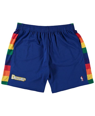 Men's Mitchell Ness Royal Denver Nuggets Big Tall Hardwood Classics Team Swingman Shorts