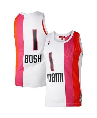 Women's Chris Bosh White Miami Heat Hardwood Classics 2011 Swingman Jersey