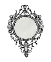 Pewter with Amethyst and Calloy Sapphire Stones Hand Mirror