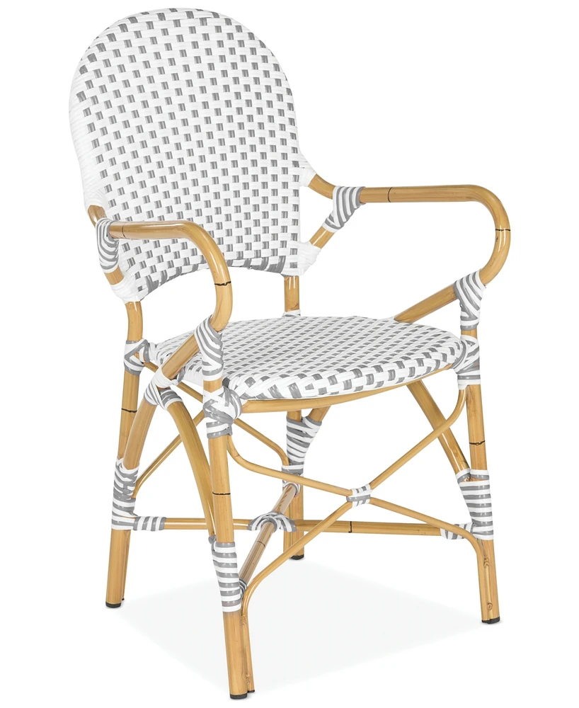 Lola Indoor/Outdoor Wicker Stacking Arm Chair, Set of 2