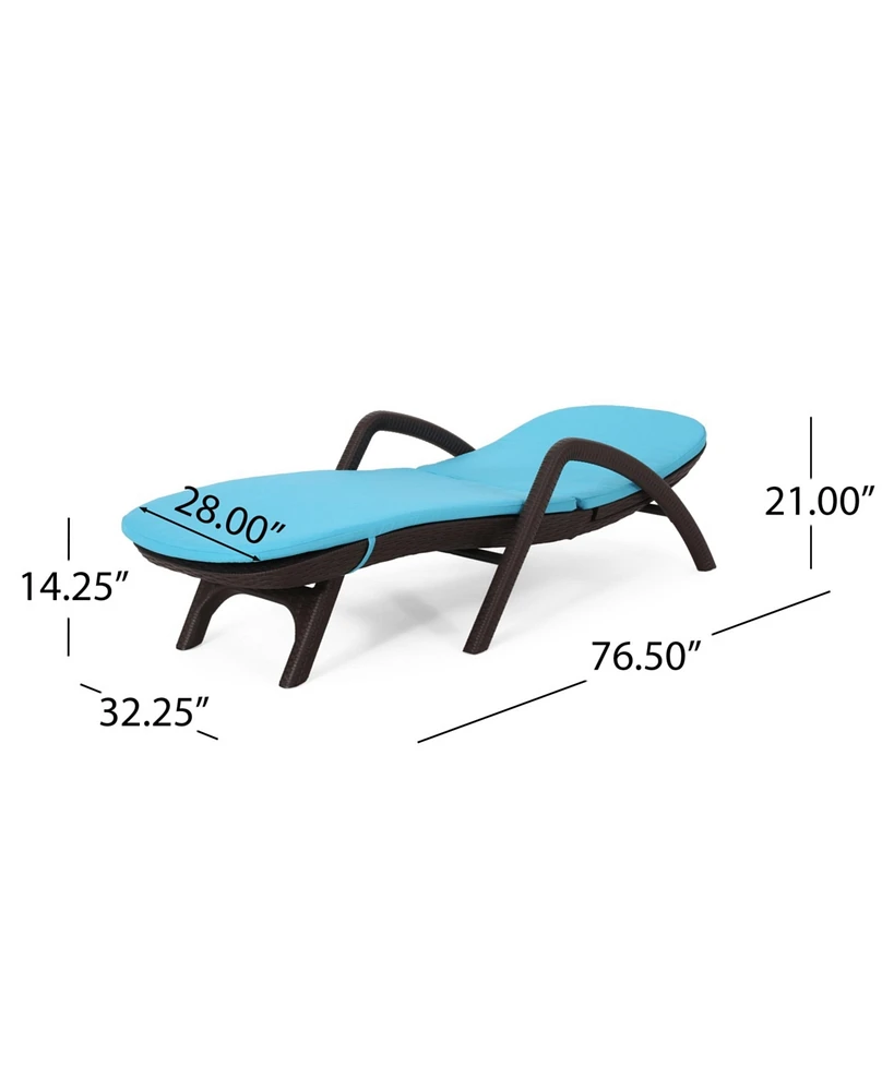 Waverly Outdoor Chaise Lounge with Cushion