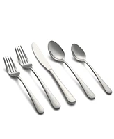 Cambridge Silversmiths Keene Hammered Mirror 20-Piece Flatware Set, Service for 4