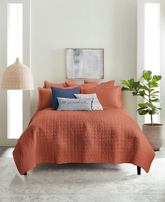 Levtex Mills Waffle Textured 3-Pc. Quilt Set, Full/Queen