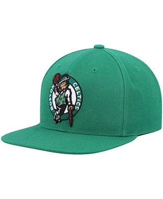 Men's Mitchell & Ness Kelly Green Boston Celtics Ground 2.0 Snapback Hat