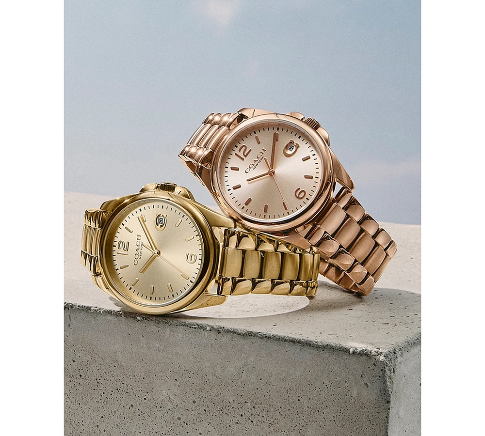 Coach Women's Greyson Gold-Tone Bracelet Watch 36mm