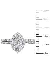 Diamond Halo Cluster Bridal Set (1/2 ct. t.w.) 14k White Gold