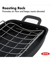 Oxo Obsidian Carbon Steel Roaster Pan & Rack