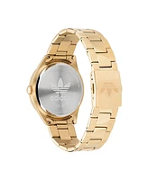 adidas Unisex Three Hand Edition Three Gold-Tone Stainless Steel Bracelet Watch 41mm
