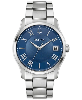 Bulova Men's Classic Wilton Stainless Steel Bracelet Watch 41mm