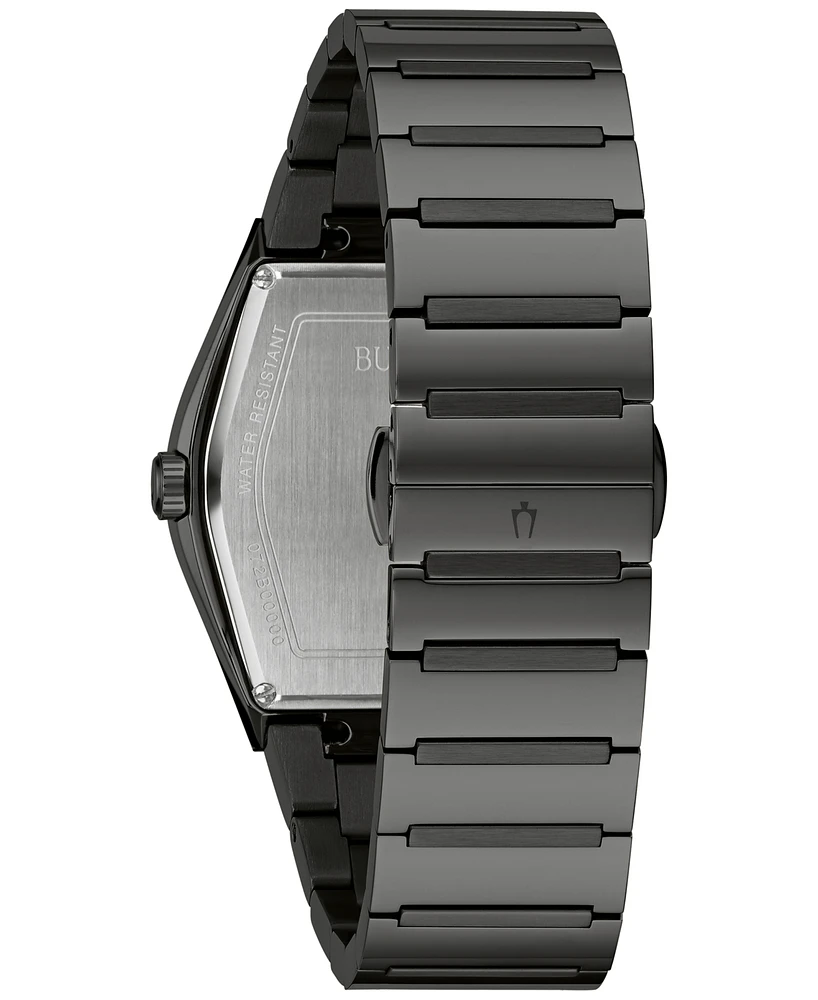 Bulova Men's Modern Gemini Diamond Accent Black Ion-Plated Stainless Steel Bracelet Watch 40mm