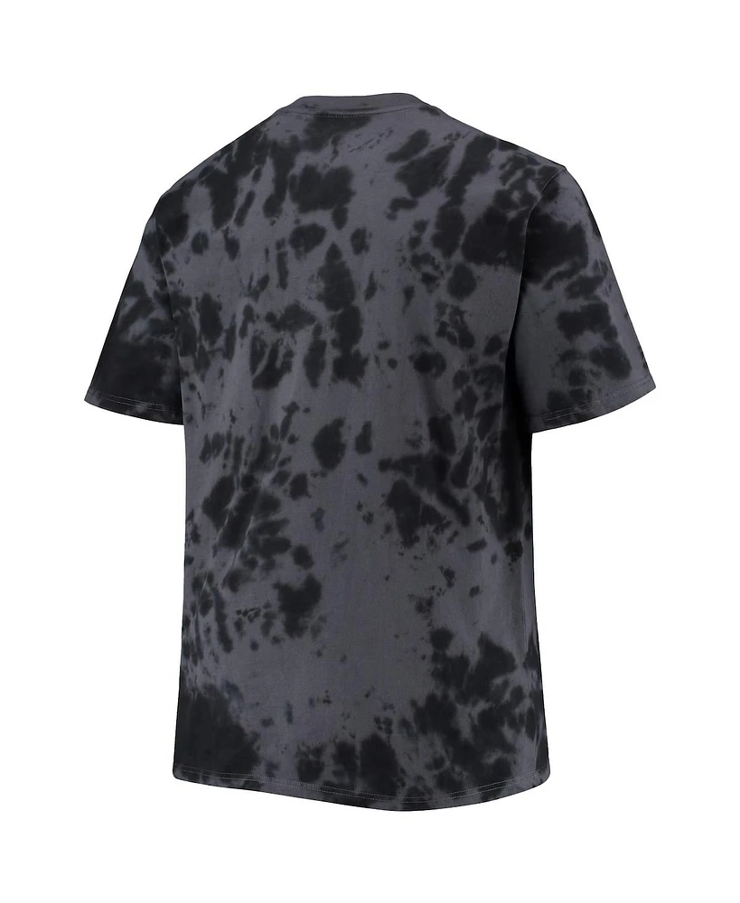 Men's Black Philadelphia 76ers Big and Tall Marble Dye Tonal Performance T-shirt