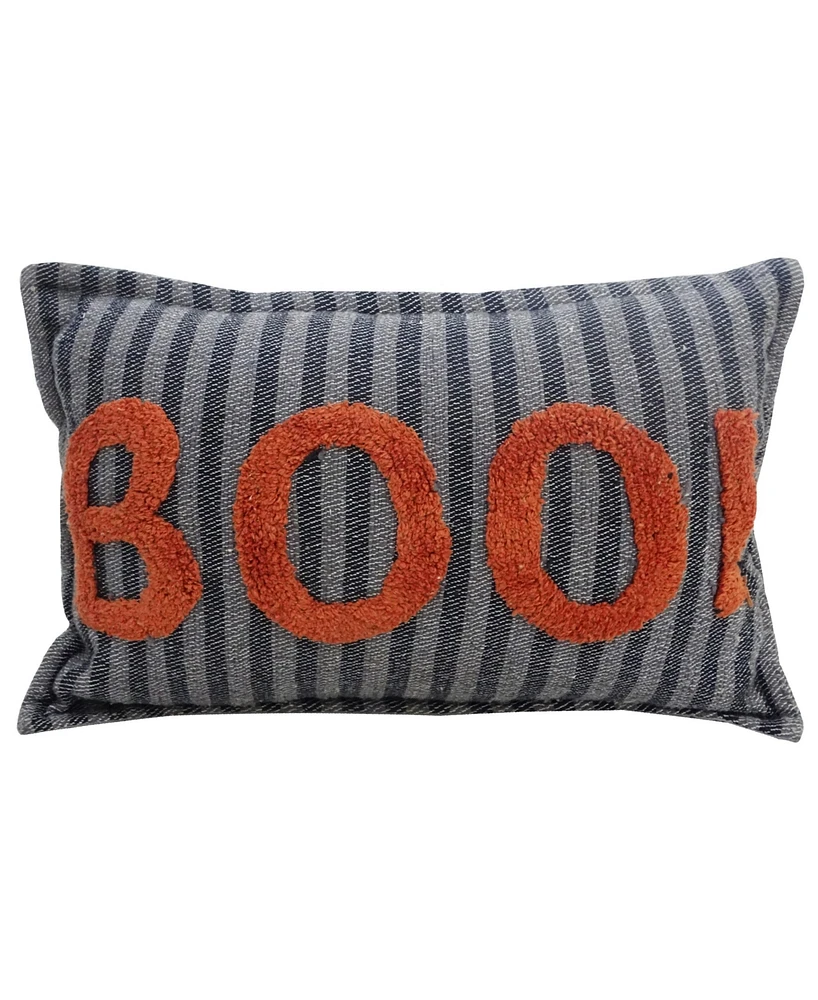Vibhsa Halloween Boo Decorative Pillow, 24" x 14"