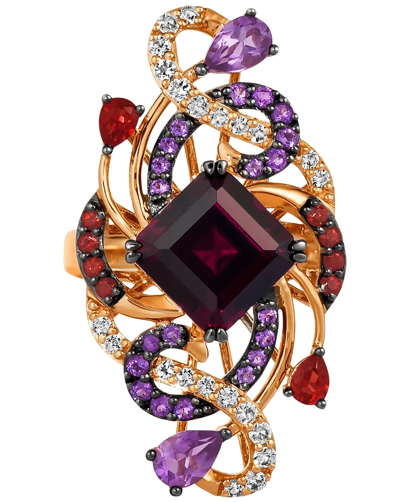 Le Vian Crazy Collection Multi-Gemstone Swirling Statement Ring (8-1/4 ct. t.w.) in 14k Rose Gold