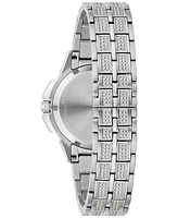 Bulova Women's Crystal Octava Stainless Steel Bracelet Watch 34mm